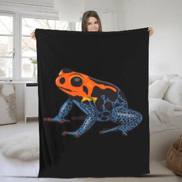 Discover Frog Pet Mimic Poison Frog Funny Realistic Mimic Poison Frog Fleece Blankets