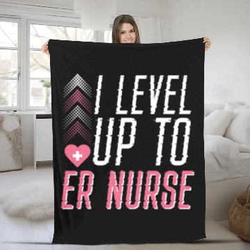 Discover nurses Job ER nurses Level Up Fleece Blankets