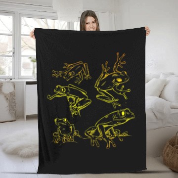 Discover Frog Pet Tadpole Frog Toad Collage For Frog Lovers Hunters Zip Fleece Blankets