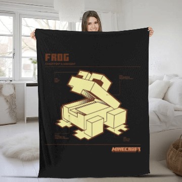 Discover Frog Pet Minecraft The Wild Frog Schematic Poster Fleece Blankets