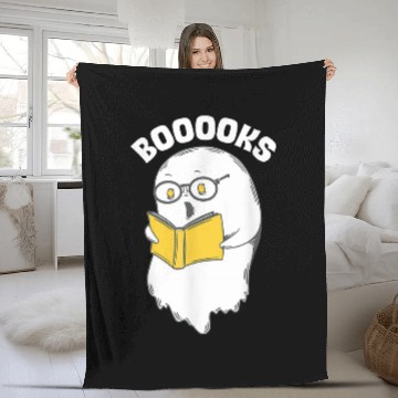 Discover Book Fun booooks ghosts reading teacher halloween costume Fleece Blankets