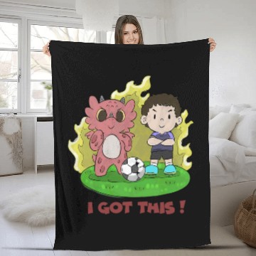 Discover Dragon Pet I Got This My Dragon Books Brag Fleece Blankets
