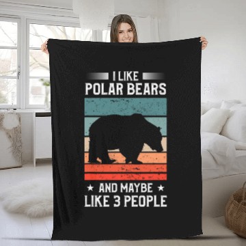 Discover Bear Pet Cute Polar Bear North Pole Ice Animal Lover 2 Fleece Blankets