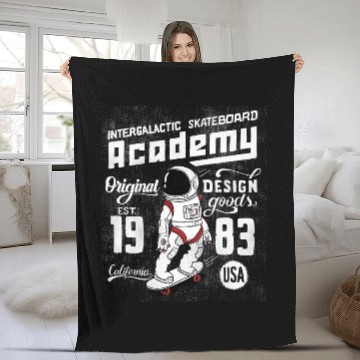 Discover Astronaut Job Cool Astronaut Fleece Blankets Intergalactic Skateboard Academy Zip Fleece Blankets