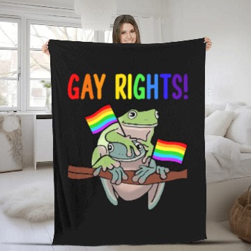Discover Frog Pet LGBT Toad Gay Rights LGBT Pride Month Fleece Blankets