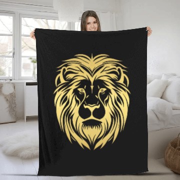 Discover Lion Pet Face Zip Fleece Blankets
