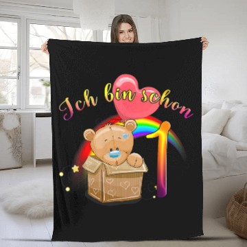Discover Bear Pet Kids 1 birthday cute gift box Baseball Tees Fleece Blankets