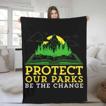Discover Book Fun Protect Our Parks Be The Change Nature Book Environment Baseball Tees Fleece Blankets