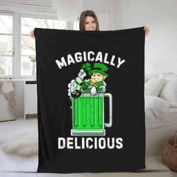 Discover Beer Fun Magically Delicious St Patricks Day Drinking Fleece Blankets Beer Fleece Blankets