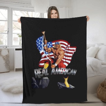 Discover Hulk Hogan Real American Fleece Blankets