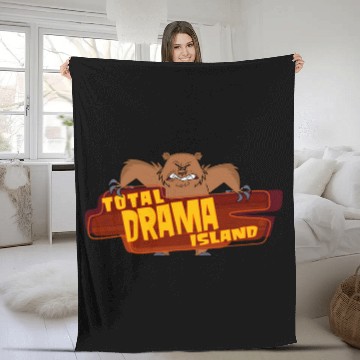 Discover Bear Pet Total Drama Island Bear Logo Zip Fleece Blankets
