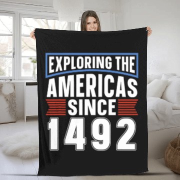 Discover 1492 Christopher Columbus Day 2 Baseball Tees Fleece Blankets
