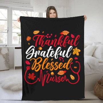 Discover nurses Job Thankful Grateful Blessed nurses Thanksgiving Turkey Baseball Tees Fleece Blankets