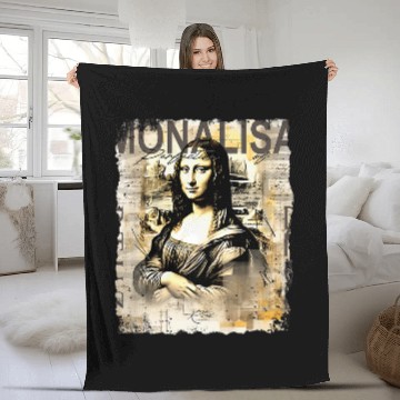 Discover Abstract Graffiti Art Leonardo Da Vinci Art Mona Lisa 5 Baseball Tees Fleece Blankets