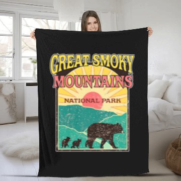 Discover Bear Pet Bear Great Smoky Mountains National Park Fleece Blankets
