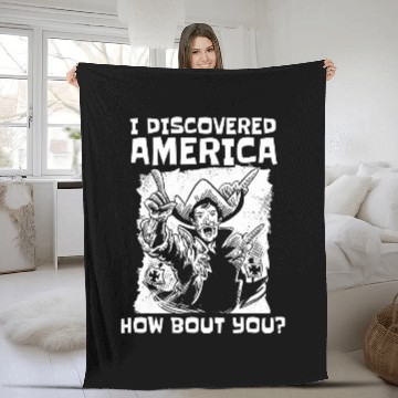 Discover 1492 Christopher Columbus Day 6 Fleece Blankets