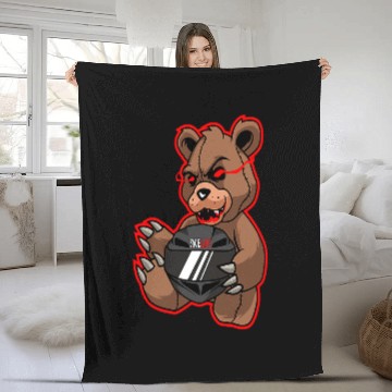 Discover Bear Pet STACKZzHOUSE BikeLife Teddy Bear W Helmet off Motorcycle Fleece Blankets