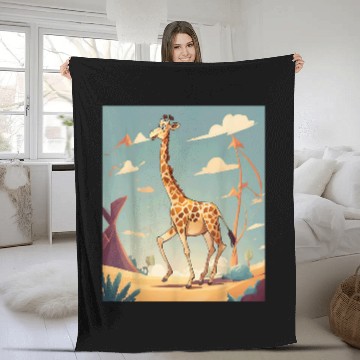 Discover Giraffe Pet Rhythm Twister Energetic Giraffe Cartoon Design Baseball Tees Fleece Blankets