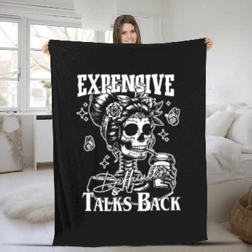 Discover Coffee Fun Expensive Difficult And Talks Back Skeletons Coffee Fleece Blankets