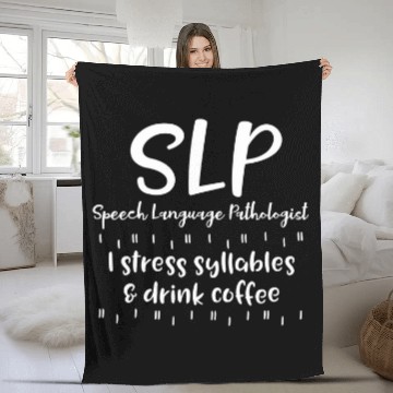 Discover Coffee Fun SLP Speech Language Pathologist Drink Coffee Baseball Tees Fleece Blankets