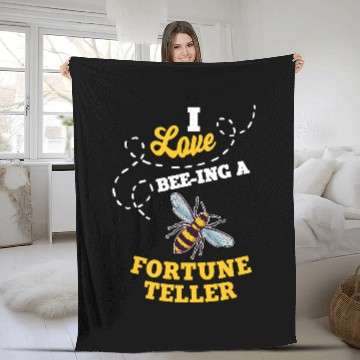 Discover I Love BeeIng A Fortune Teller Honey Bee Job Profession Fleece Blankets