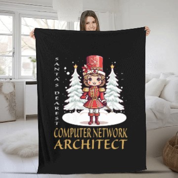 Discover Architect Job Computer Network Architect Christmas Female Nutcracker Baseball Tees Fleece Blankets