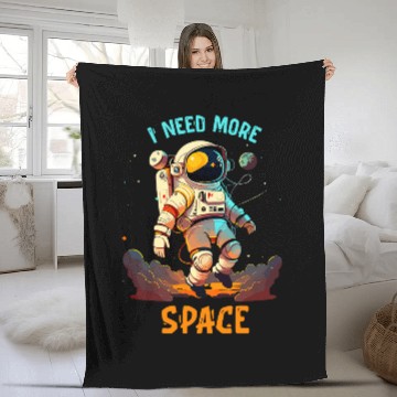 Discover Astro Fleece Blankets I Need More Space Astronaut 2 Fleece Blankets