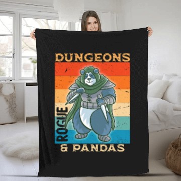 Discover Panda Pet rogue dungeons and pandas nerdy panda nerd geek rpg dice Baseball Tees Fleece Blankets