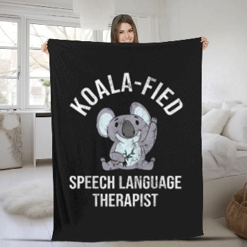 Discover Koala Pet Therapist Speech Pathology Speech Therapy Fleece Blankets