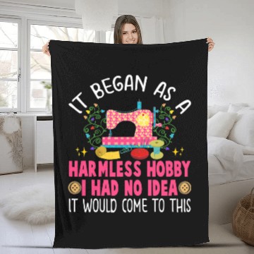Discover Funny Quilting Gift Quilter Patchwork Sew Machine Fabric Baseball Tees Fleece Blankets