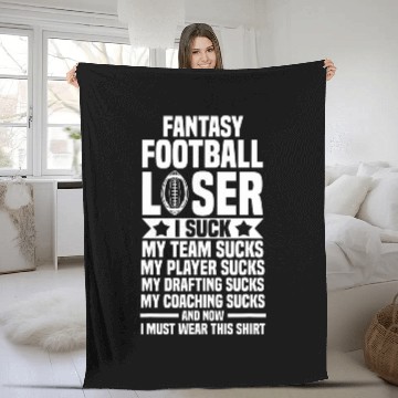 Discover Fantasy football loser Fleece Blankets