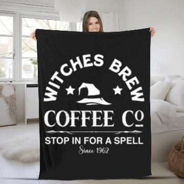 Discover Coffee Fun Halloween Witch Coffee Witches Brew Coffee Company Baseball Tees Fleece Blankets