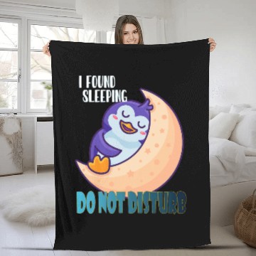 Discover Penguin Pet I found sleeping do not disturb Penguin cute Baseball Tees Fleece Blankets