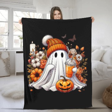 Discover Coffee Fun Halloween Spooky Season ghosts Coffee Fall Floral Pumpkin Baseball Tees Fleece Blankets