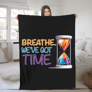 Discover Mental Health Awareness Therapist Hourglass Sand Timer Fleece Blankets
