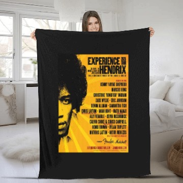 Discover Jimi Hendrix Experience 2025 Iconic Rock Tour Fleece Blankets