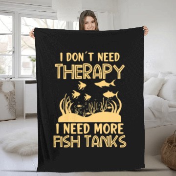 Discover Fishkeeping Aquarium Keeper Marine Life Fish Tank Fleece Blankets