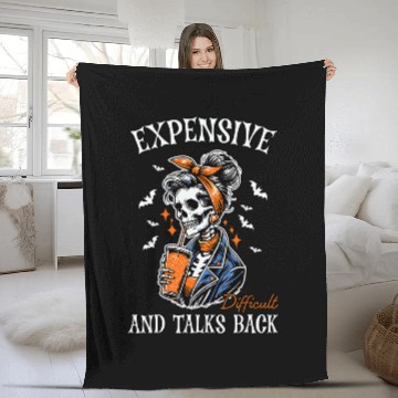 Discover Coffee Fun Drinking Skeletons Expensive Difficult And Talks Back Baseball Tees Fleece Blankets