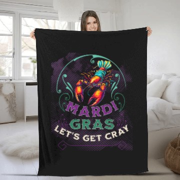Discover Funny Lets Get Cray New Orleans Crawfish Baseball Tees Fleece Blankets