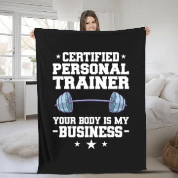 Discover Certified Personal Trainer Fitness Coach Fleece Blankets