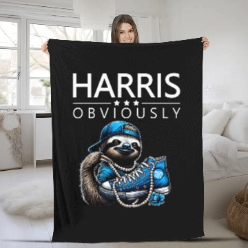 Discover Sloth Pet Chucks And Pearls Kamala Harris Obviously 1 Fleece Blankets