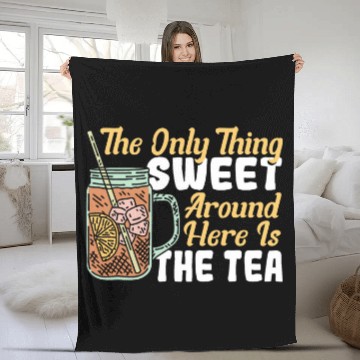 Discover Funny Sweet Tea Lover Sweet Tea Drinker Sweet Tea Powered Fleece Blankets
