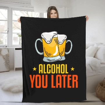 Discover Beer Fun Alcohol you later Baseball Tees Fleece Blankets