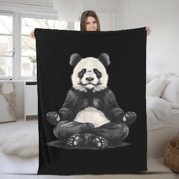 Discover Bear Pet Bear Meditation Spirituality Buddhist Hindu Zen Buddha Fleece Blankets