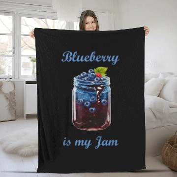Discover Blueberry Is My Jam Fruit Garden Berry Blueberries Healthy Fleece Blankets