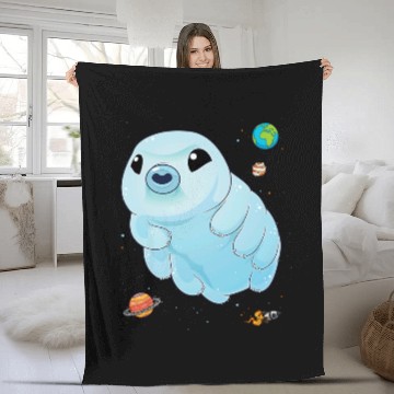 Discover Bear Pet Tardigrade In Space Funny Water Bear Microbiology Science Fleece Blankets