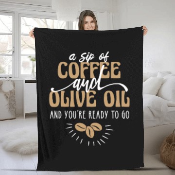 Discover Coffee Fun and Olive Oil 3 Fleece Blankets