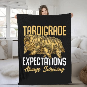 Discover Bear Pet Tardigrade Expectations Always Surviving Water Bear Biology Fleece Blankets