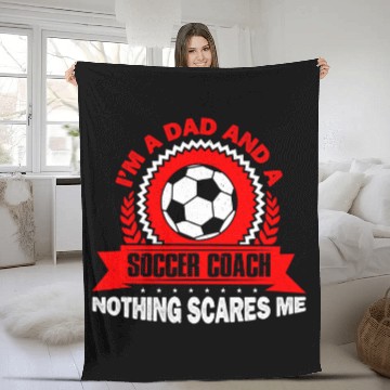 Discover Mens Coaching Soccer Dad Coachs Soccer Coach Fleece Blankets