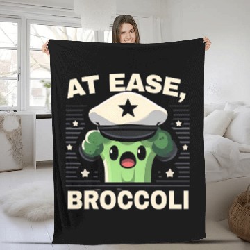 Discover At Ease Broccoli Funny Graphic Tees 1 Fleece Blankets